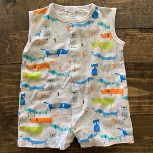 Puppy sleeveless romper